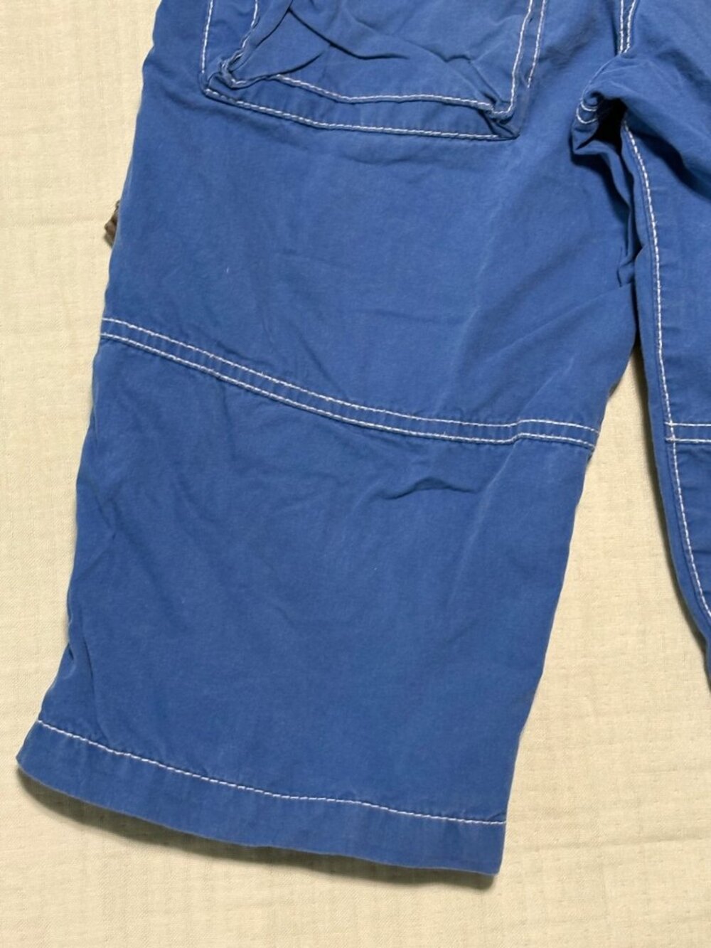 Mini Boden Boys Blue Techno Shorts W/ Striped Waistband Size 8Y - Picture 6 of 8